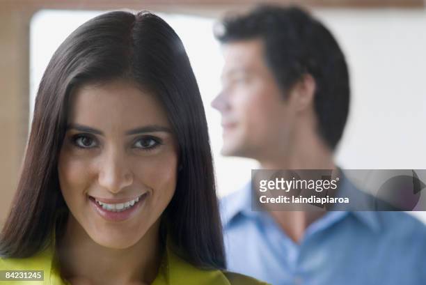 confident hispanic woman smiling - girlfriend stock pictures, royalty-free photos & images