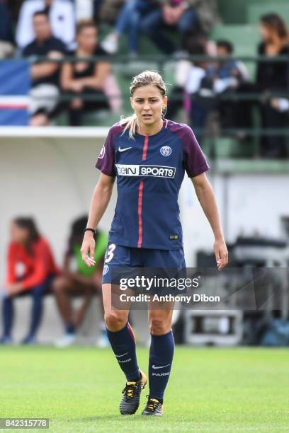 Laure Boulleau of PSG during women's Division 1 match between Paris Saint Germain PSG and Soyaux on September 3, 2017 in Paris, France.