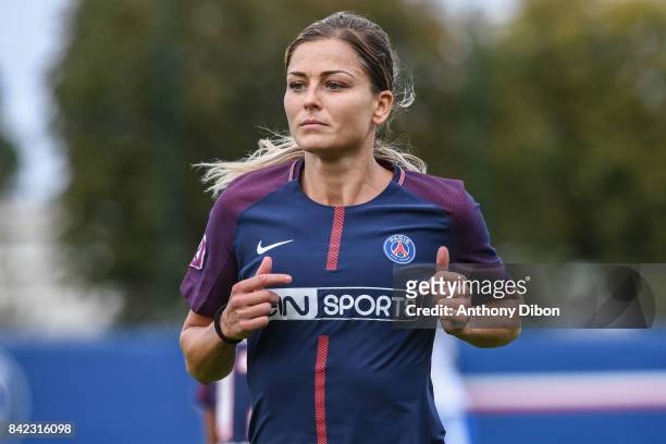 Laure Boulleau of PSG during women's Division 1 match between Paris Saint Germain PSG and Soyaux on September 3, 2017 in Paris, France.