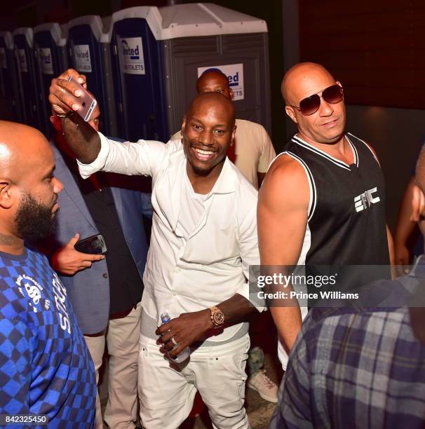 Tyrese and Vin Diesel attend the Luda Birthday celebration at Compound on September 3, 2017 in Atlanta, Georgia.