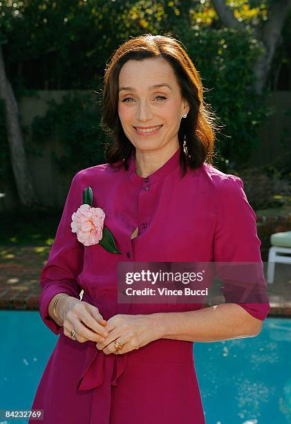 Actress Kristin Scott Thomas attends a luncheon celebrating the Golden Globe nominated Best Foreign Language Film "I've Loved You So Long" at the...