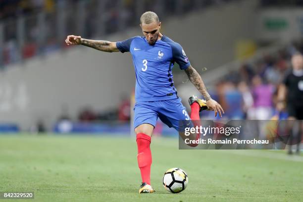 Lyvin Kurzawa of France in action during the FIFA 2018 World Cup Qualifier between France and Luxembourg at Stadium on September 3, 2017 in Toulouse,...