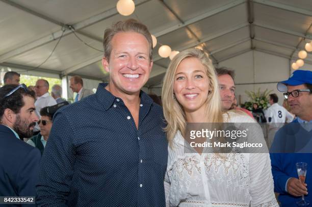 Chris Wragge and Sarah Siciliano attend the Hamptons Magazine Grand Prix celebration at The Hampton Classic at Hampton Classic Horse Show grounds on...