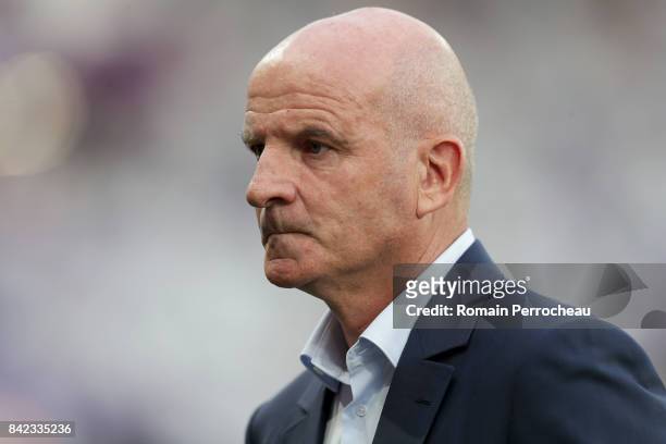 France's assistant head coach Guy Stephan looks on before the FIFA 2018 World Cup Qualifier between France and Luxembourg at Stadium on September 3,...