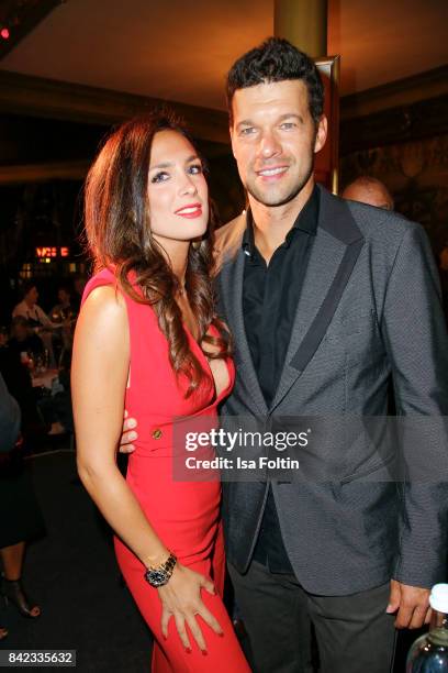 Former german soccer player Michael Ballack and his girlfriend Natacha Tannous attend the 'Nacht der Legenden' at Schmidts Tivoli on September 3,...