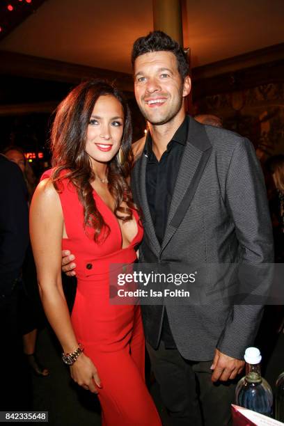 Former german soccer player Michael Ballack and his girlfriend Natacha Tannous attend the 'Nacht der Legenden' at Schmidts Tivoli on September 3,...