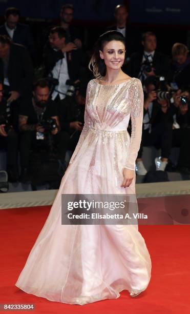 Federica Vincenti from Kineo delegation walks the red carpet ahead of the 'The Leisure Seeker ' screening during the 74th Venice Film Festival at...