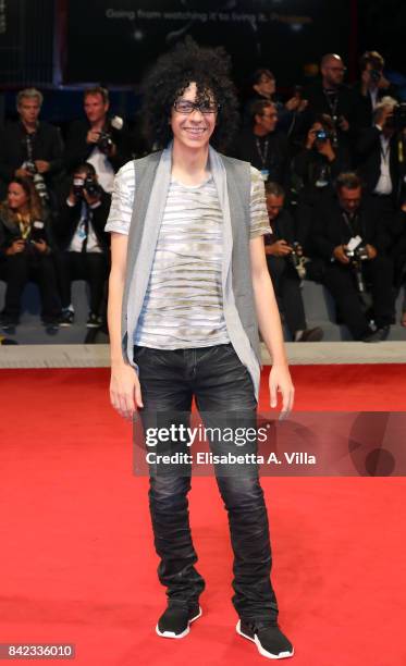 Giovanni Allevi from Kineo delegation walks the red carpet ahead of the 'The Leisure Seeker ' screening during the 74th Venice Film Festival at Sala...