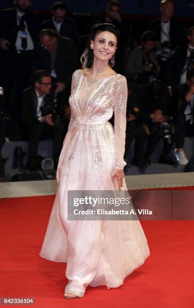 Federica Vincenti from Kineo delegation walks the red carpet ahead of the 'The Leisure Seeker ' screening during the 74th Venice Film Festival at...