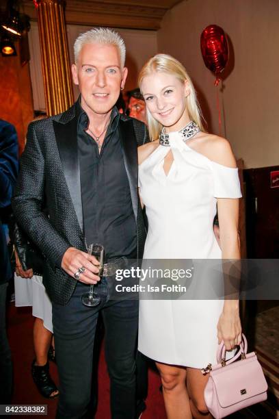 Hans-Peter Geerdes aka H.P. Baxxter, singer of the band 'Scooter' and his girlfriend Lysann Geller attend the 'Nacht der Legenden' at Schmidts Tivoli...