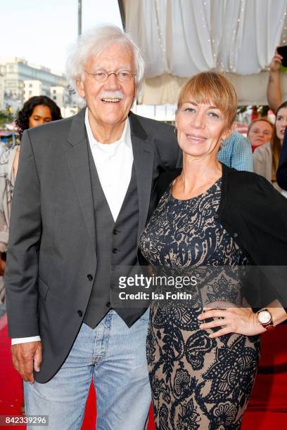 German presenter Carlo von Tiedemann and his wife Julia Laubrunn attend the 'Nacht der Legenden' at Schmidts Tivoli on September 3, 2017 in Hamburg,...