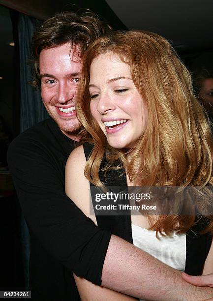 Actor Jaime King and actress Rachelle Lefevre have fun at the Golden Globe Gift Suite Presented by GBK Productions on January 9, 2009 in Beverly...