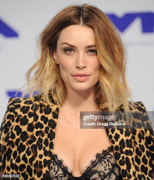 Arielle Vandenberg arrives at the 2017 MTV Video Music Awards at The Forum on August 27, 2017 in Inglewood, California.