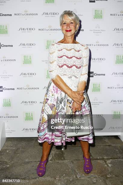 Helen Mirren attends the Leisure Seeker party during the 74th Venice Film Festival at San Clemente Palace Hotel on September 3, 2017 in Venice, Italy.