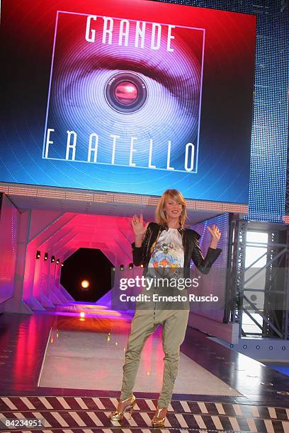 Presenter Alessia Marcuzzi attends Italy "Big Brother" press conference on January 10, 2009 in Rome, Italy