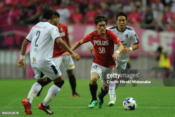 Daisuke Kikuchi of Urawa Red Diamonds in action during the J.League Levain Cup quarter final second leg match between Urawa Red Diamonds ant Cerezo...