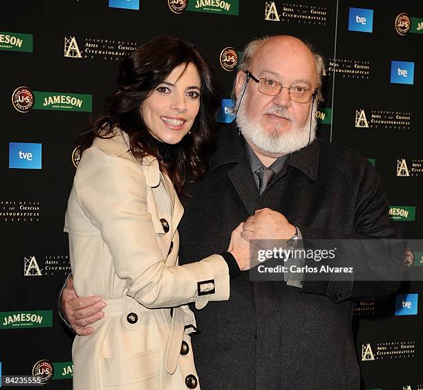 Spanish actress Maribel Verdu and director Jose Luis Cuerda attend Goya Cinema Awards 2009 Nomination Gala on January 10, 2009 at Real Casa de...