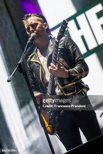 Carl Barat of The Libertines Perform At Home Festival on stage on September 3, 2017 in Treviso, Italy.