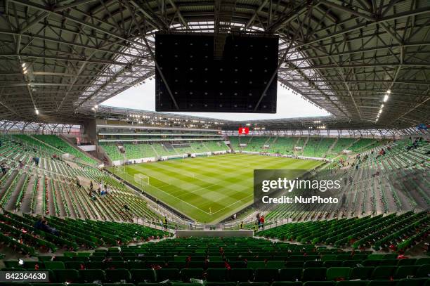 General view on Groupama Arena during the FIFA World Cup 2018 Qualifying Round match between Hungary and Portugal at Groupama Arena in Budapest,...