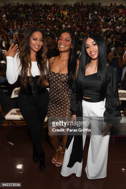 LaLa Anthony, KeKe Palmer and Cardi B at 2017 LudaDay Celebrity Basketball Game at Morehouse College - Forbes Arena on September 3, 2017 in Atlanta,...
