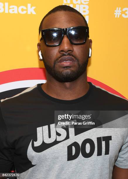 Player John Wall at 2017 LudaDay Celebrity Basketball Game at Morehouse College - Forbes Arena on September 3, 2017 in Atlanta, Georgia.