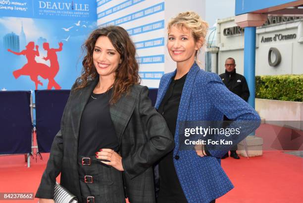 Vanessa Guide and Caroline Anglade attend the Tribute to Jeff Goldblum and 'Kidnap' Premiere during the 43rd Deauville American Film Festival on...