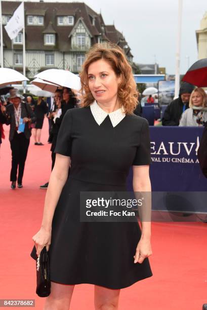 Emmanuelle Devos attends the Tribute to Jeff Goldblum and 'Kidnap' Premiere during the 43rd Deauville American Film Festival on September 3, 2017 in...