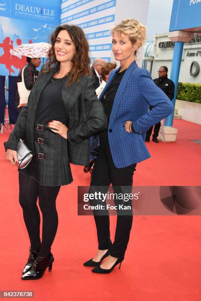 Vanessa Guide and Caroline Anglade attend the Tribute to Jeff Goldblum and 'Kidnap' Premiere during the 43rd Deauville American Film Festival on...