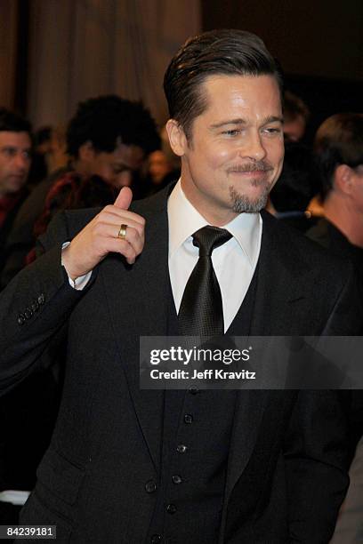 Actor Brad Pitt during VH1's 14th Annual Critics' Choice Awards held at the Santa Monica Civic Auditorium on January 8, 2009 in Santa Monica,...