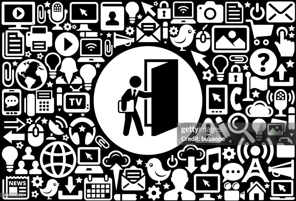 Symbol und schwarz Internet Technologie Hintergrund arbeiten