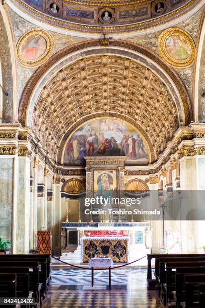 santa maria presso san satiro in milan, italy - renaissance interior stock pictures, royalty-free photos & images