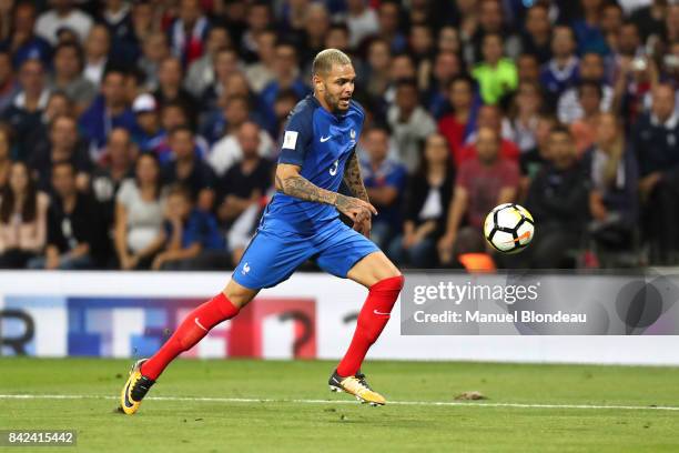 Layvin Kurzawa of France during the Fifa 2018 World Cup qualifying match between France and Luxembourg at on September 3, 2017 in Toulouse, France.