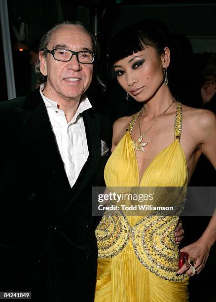 Sanford Rubenstein and Bai Ling attend L.A. Confidential Magazine's Pre-Golden Globes party at the Mondrian Hotel on January 10, 2009 in Los Angeles,...