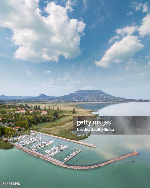 balaton sailing boat harbor, hunagry - hungary summer stock pictures, royalty-free photos & images