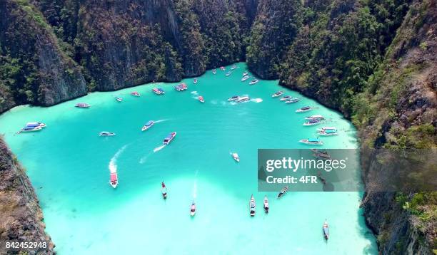 pileh lagoon, ko phi phi leh, thailand - krabi provincie stockfoto's en -beelden