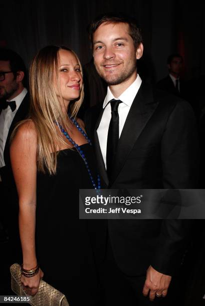 Actor Tobey Maguire and wife Jennifer Meyer attend The Art of Elysium 2nd Annual Heaven Gala held at Vibiana on January 10, 2009 in Los Angeles,...
