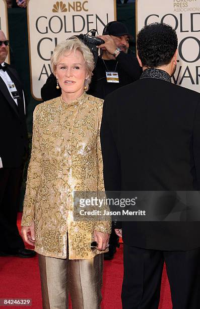 Actors Glenn Close and Tony Shalhoub arrive at the 66th Annual Golden Globe Awards held at the Beverly Hilton Hotel on January 11, 2009 in Beverly...