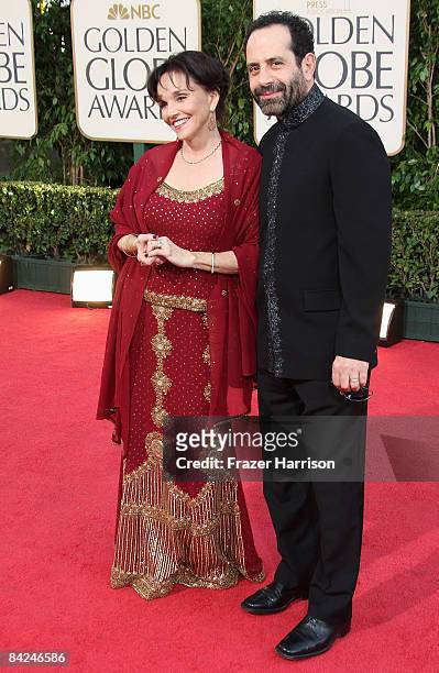 Actors Brooke Adams and Tony Shalhoub arrive at the 66th Annual Golden Globe Awards held at the Beverly Hilton Hotel on January 11, 2009 in Beverly...