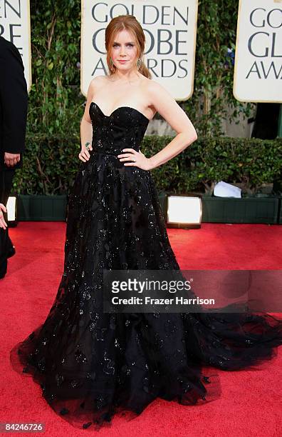 Actress Amy Adams arrives at the 66th Annual Golden Globe Awards held at the Beverly Hilton Hotel on January 11, 2009 in Beverly Hills, California.