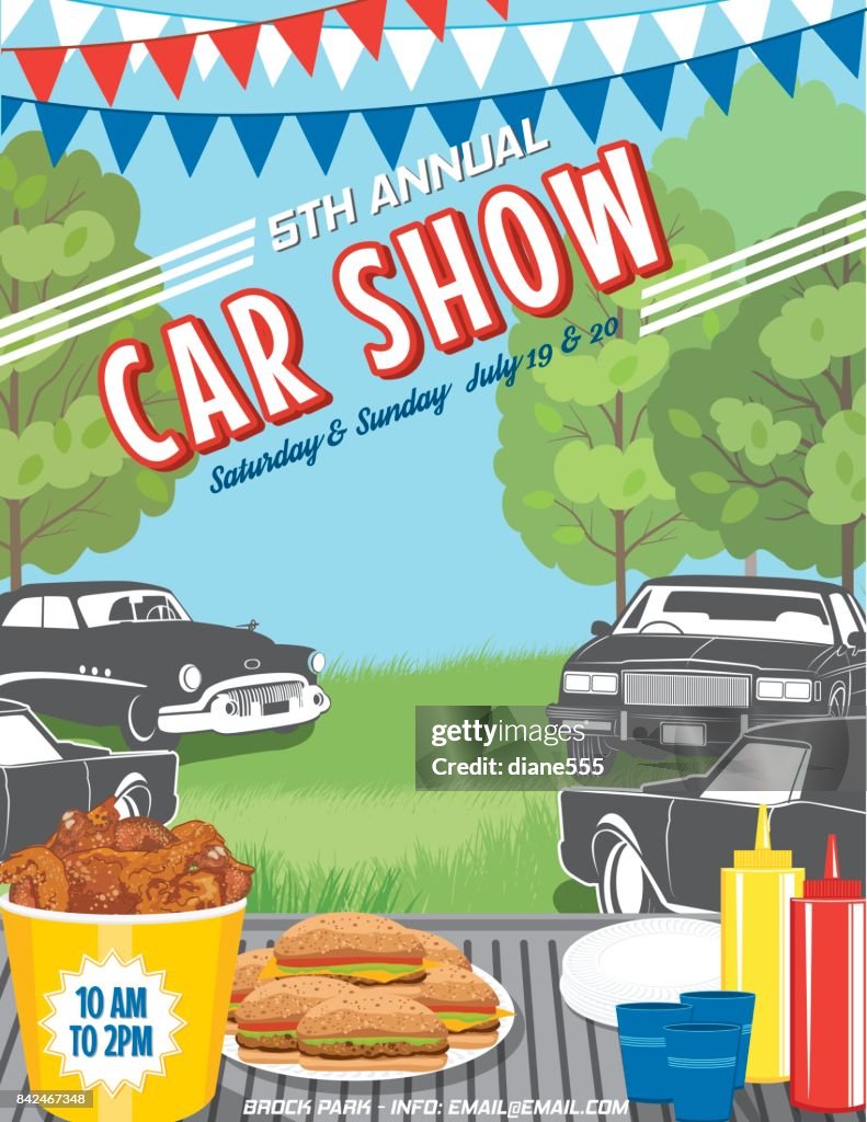 Summer Tailgate Party At A Car Show