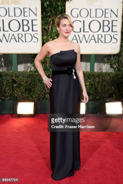 Actress Kate Winslet arrives at the 66th Annual Golden Globe Awards held at the Beverly Hilton Hotel on January 11, 2009 in Beverly Hills, California.