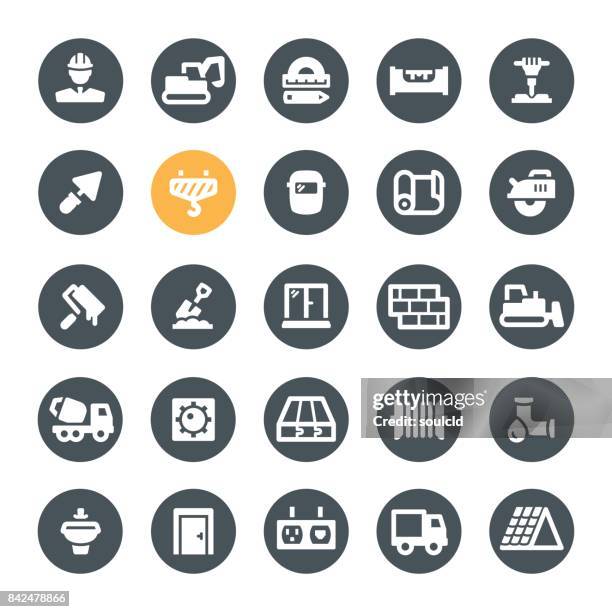 construction icons - utility knife stock illustrations