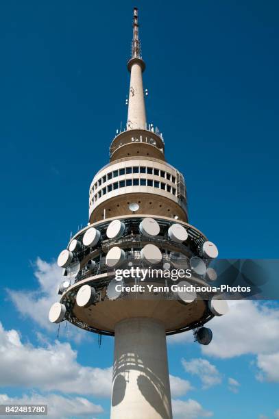 telstra tower, canberra, new south wales, australia - telstra stock pictures, royalty-free photos & images