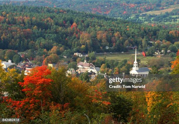 stowe, vermont-2 - stowe vermont foto e immagini stock