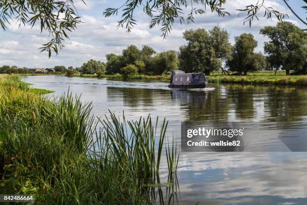 outskirts of ely on the river great ouse - cambridgeshire stock pictures, royalty-free photos & images