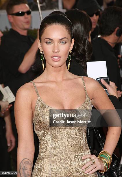 Actress Megan Fox arrives at the 66th Annual Golden Globe Awards held at the Beverly Hilton Hotel on January 11, 2009 in Beverly Hills, California.