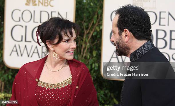 Actors Brooke Adams and Tony Shalhoub arrive at the 66th Annual Golden Globe Awards held at the Beverly Hilton Hotel on January 11, 2009 in Beverly...