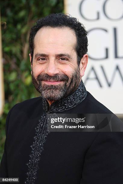 Actor Tony Shalhoub arrives at the 66th Annual Golden Globe Awards held at the Beverly Hilton Hotel on January 11, 2009 in Beverly Hills, California.