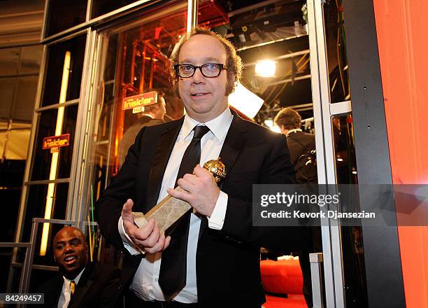 Golden Globe winner Paul Giamatti poses backstage with Entertainment Tonight at the 66th Annual Golden Globe Awards held at the Beverly Hilton Hotel...