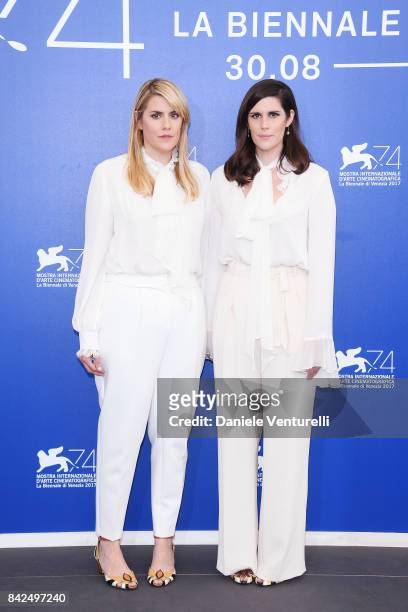 Kate Mulleavy and Laura Mulleavy attend the 'Woodshock' photocall during the 74th Venice Film Festival on September 4, 2017 in Venice, Italy.